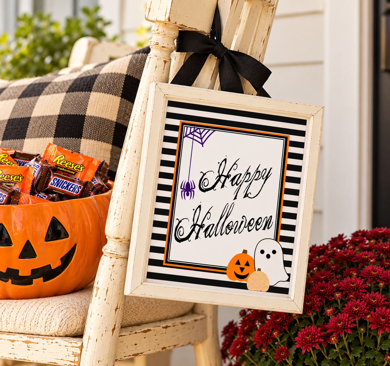 Happy Halloween Printable Sign | 8x10 Halloween Candy Station & Porch Decor