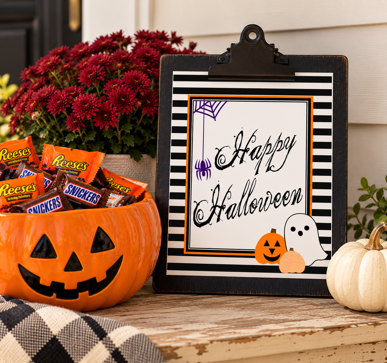 Happy Halloween Printable Sign | 8x10 Halloween Candy Station & Porch Decor