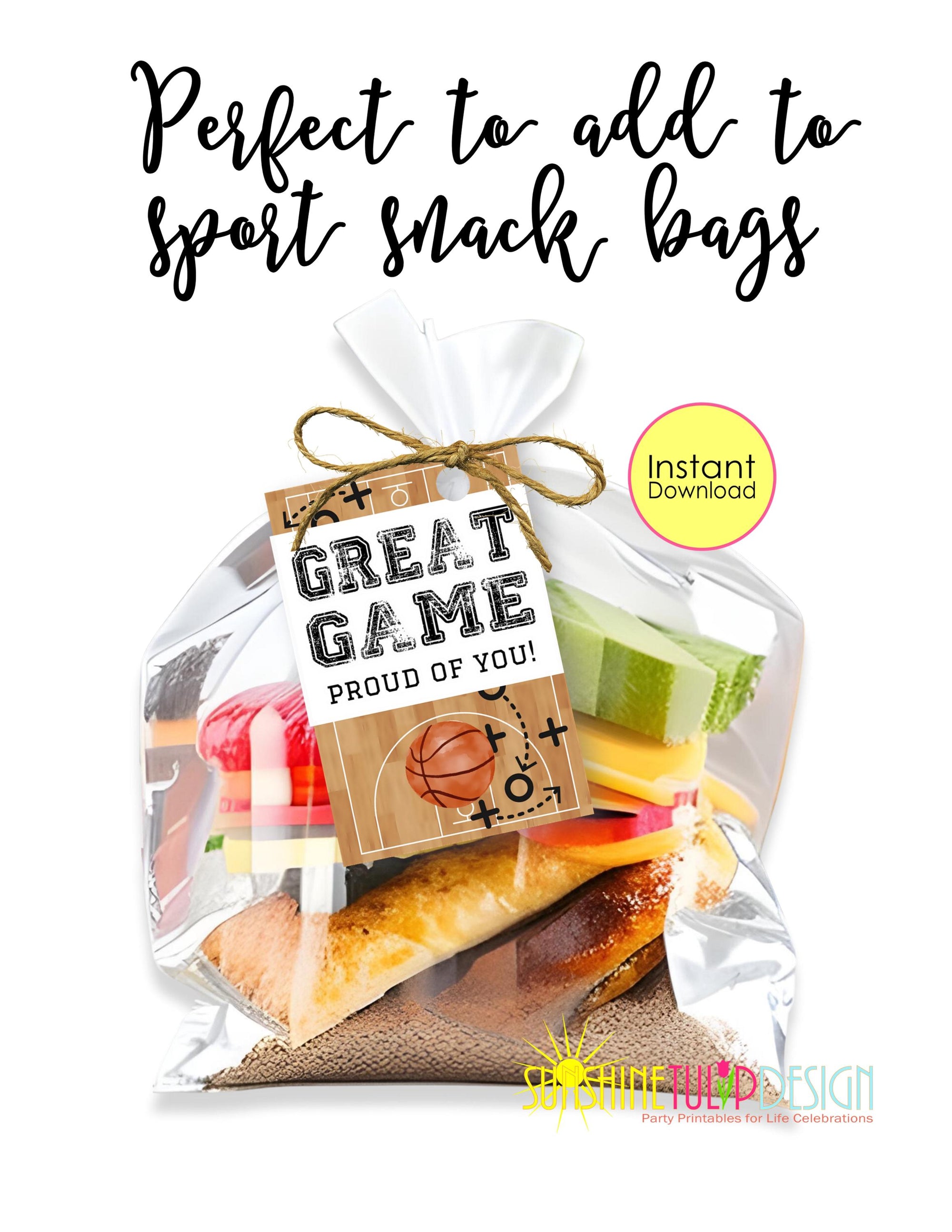 Printable Basketball Snack Tags | Printable Basketball Gift Tags | Basketball Thank You Tag | Snack Sports Mom Tags | Instant Download