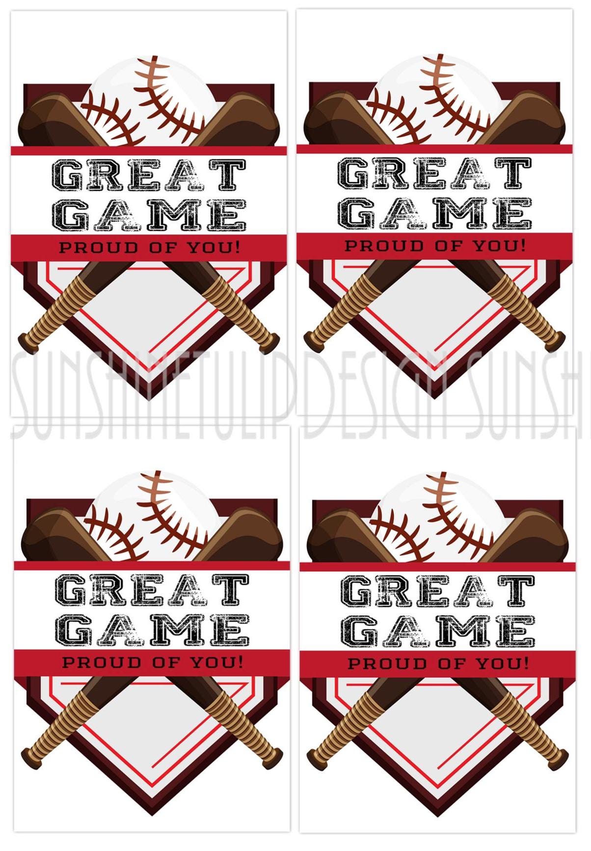 Printable Baseball Snack Tags | Printable Baseball Gift Tags | Baseball Thank You Tag | Snack Sports Mom Tags | Instant Download