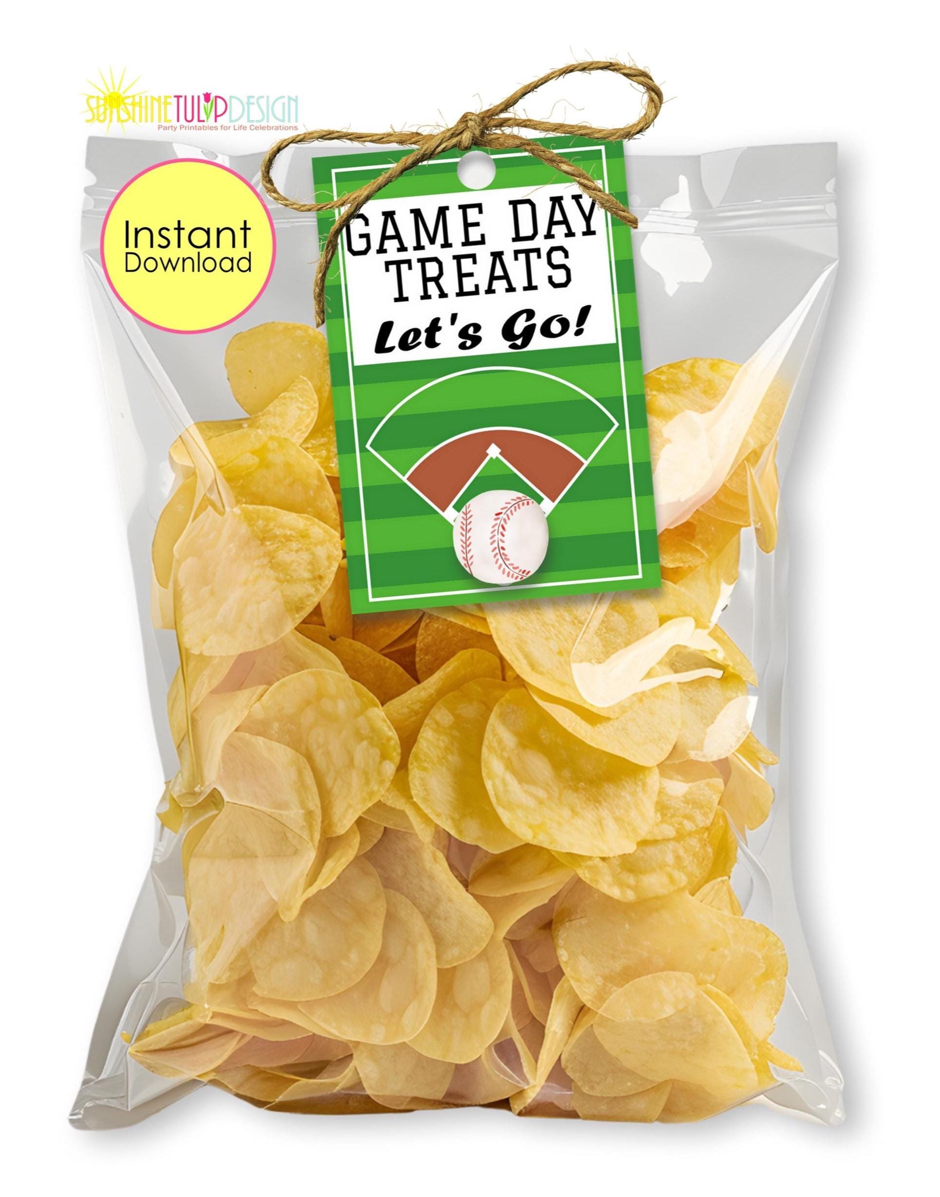 Printable Game Day Treat Tags | Printable Baseball Favor Tag | Baseball Snack Tag | Snack Sports Mom Tags | Instant Download | Snack Bag Tag
