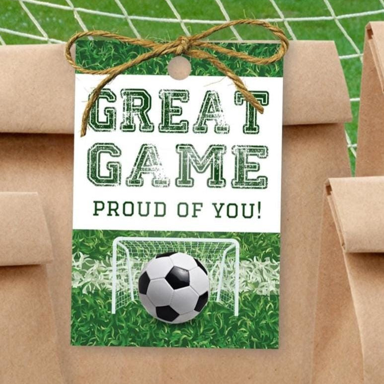 Great Game Soccer Snack Tags