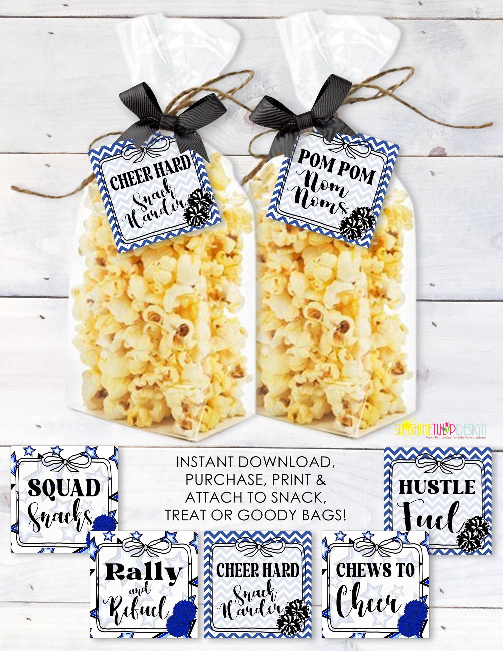 Printable Cheer Squad Snack Tag, Cheer Favor Gift Tags, Game Day Goody Bag Party Favor, Snack Mom Cheer tag ideas, Cheer Birthday Favor Tag