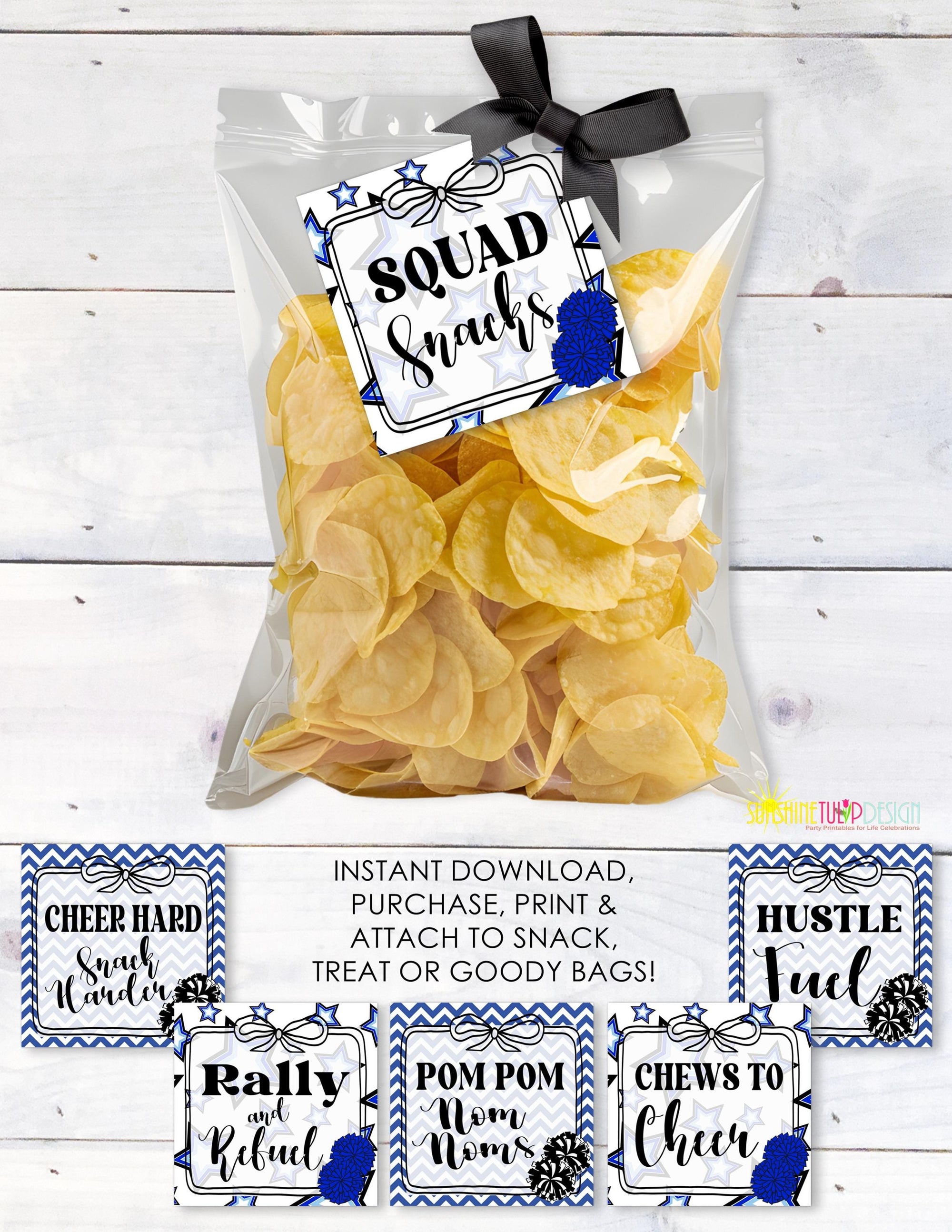 Printable Cheer Squad Snack Tag, Cheer Favor Gift Tags, Game Day Goody Bag Party Favor, Snack Mom Cheer tag ideas, Cheer Birthday Favor Tag