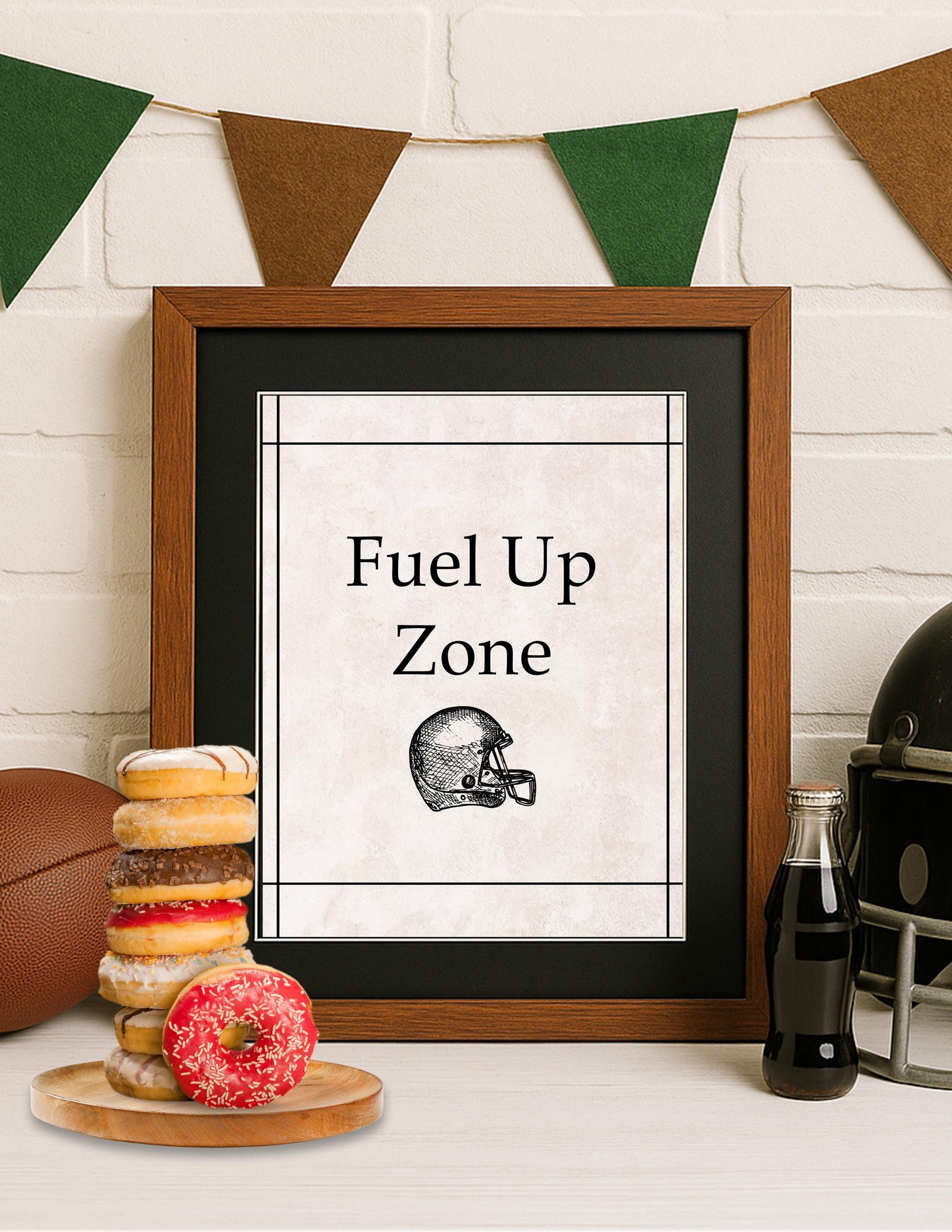 Football Party Signs Bundle | Game Day Decorations | Welcome Sign + Food & Drink Table Station Signs | Printable Vintage Football Birthday