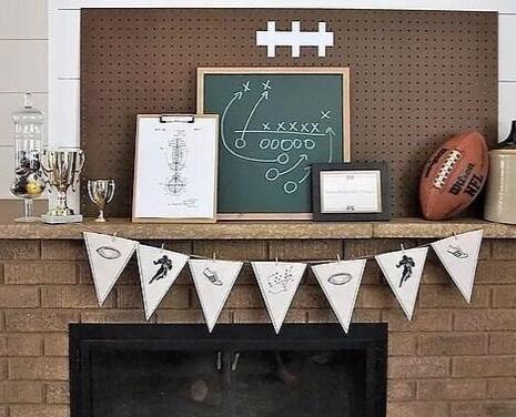 Printable Vintage Football Birthday Banner | Printable Football Pennant Banner, by SUNSHINETULIPDESIGN, Football Birthday, Fantasy Football