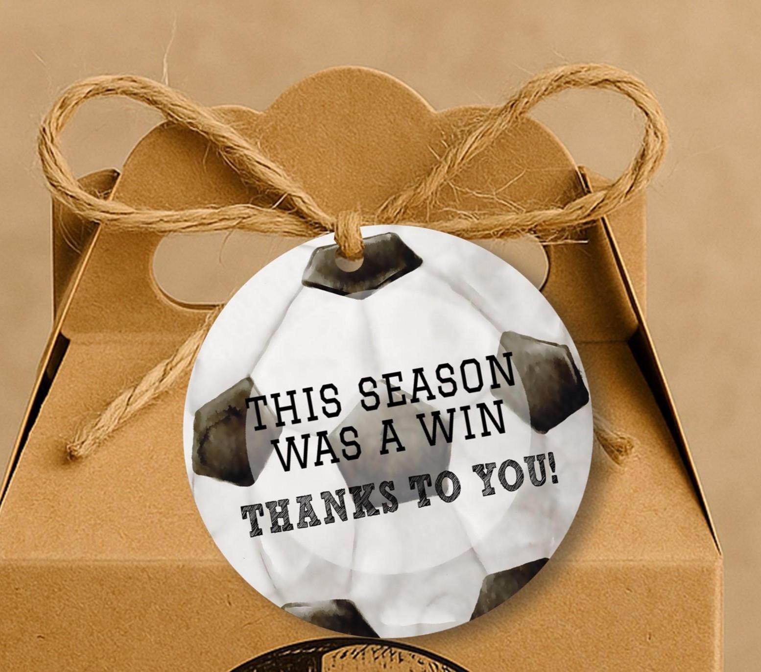 Printable Soccer Tags | End of Season Thank You | Soccer Thank You Tag | Thank you Coach Tag | Instant Download | No editing Needed