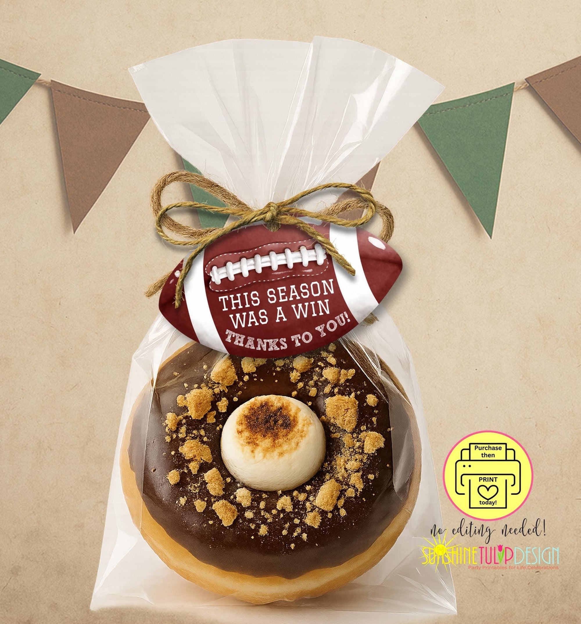 Printable Football Tags | End of Season Football Tag | Football Thank You Tag | Thank you Coach Tag | End of Season Party | Football Party
