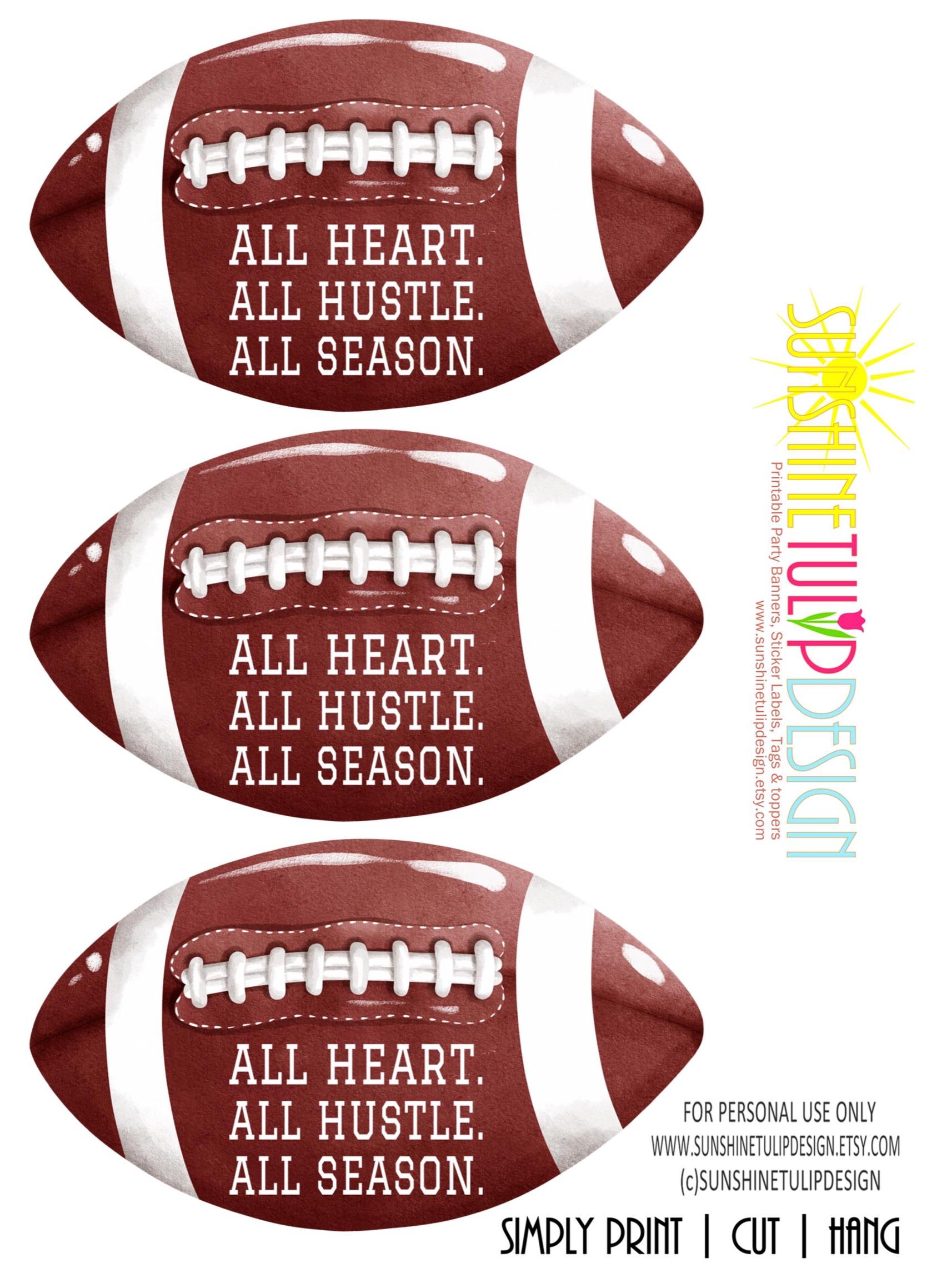 Printable Football Tags | End of Season Football Tag | Football Thank You Tag | Thank you Coach Tag | End of Season Party | Football Party