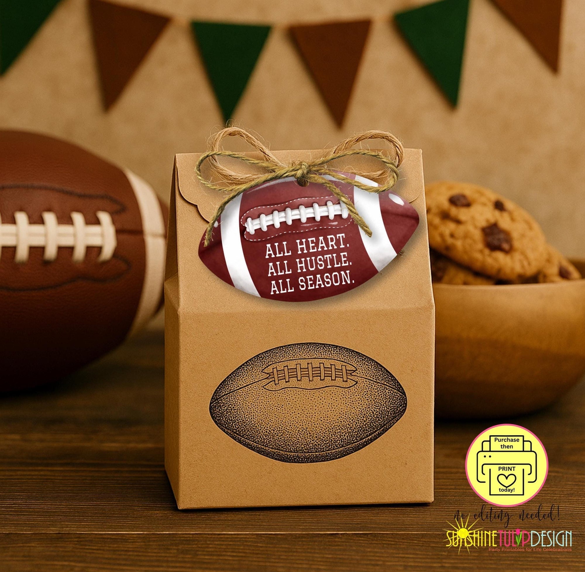 Printable Football Tags | End of Season Football Tag | Football Thank You Tag | Thank you Coach Tag | End of Season Party | Football Party