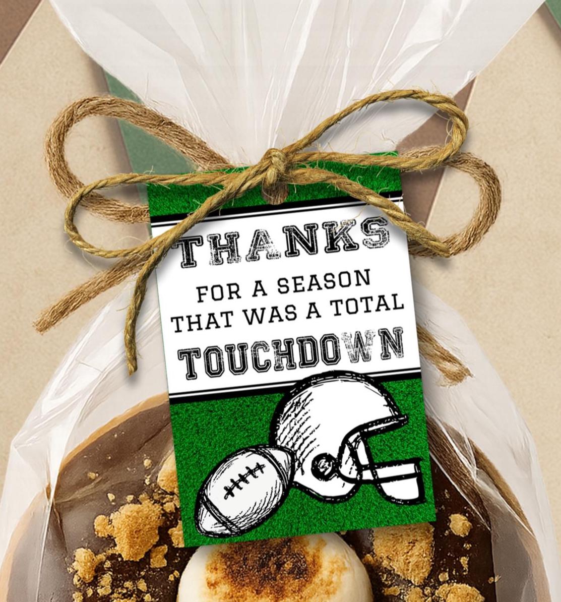 Printable Football Thank You Tags | End of Season Football Tag | Football Tag | Thank you Coach Tag | End of Season Party | Football Party