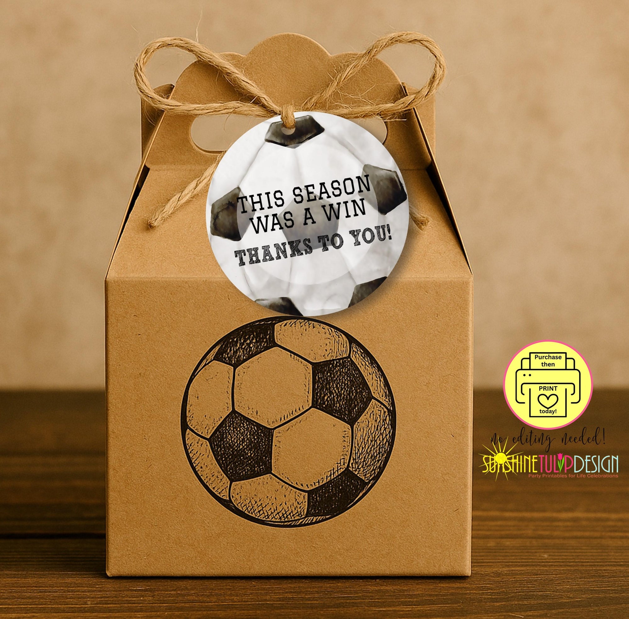 Printable Soccer Tags | End of Season Thank You | Soccer Thank You Tag | Thank you Coach Tag | Instant Download | No editing Needed