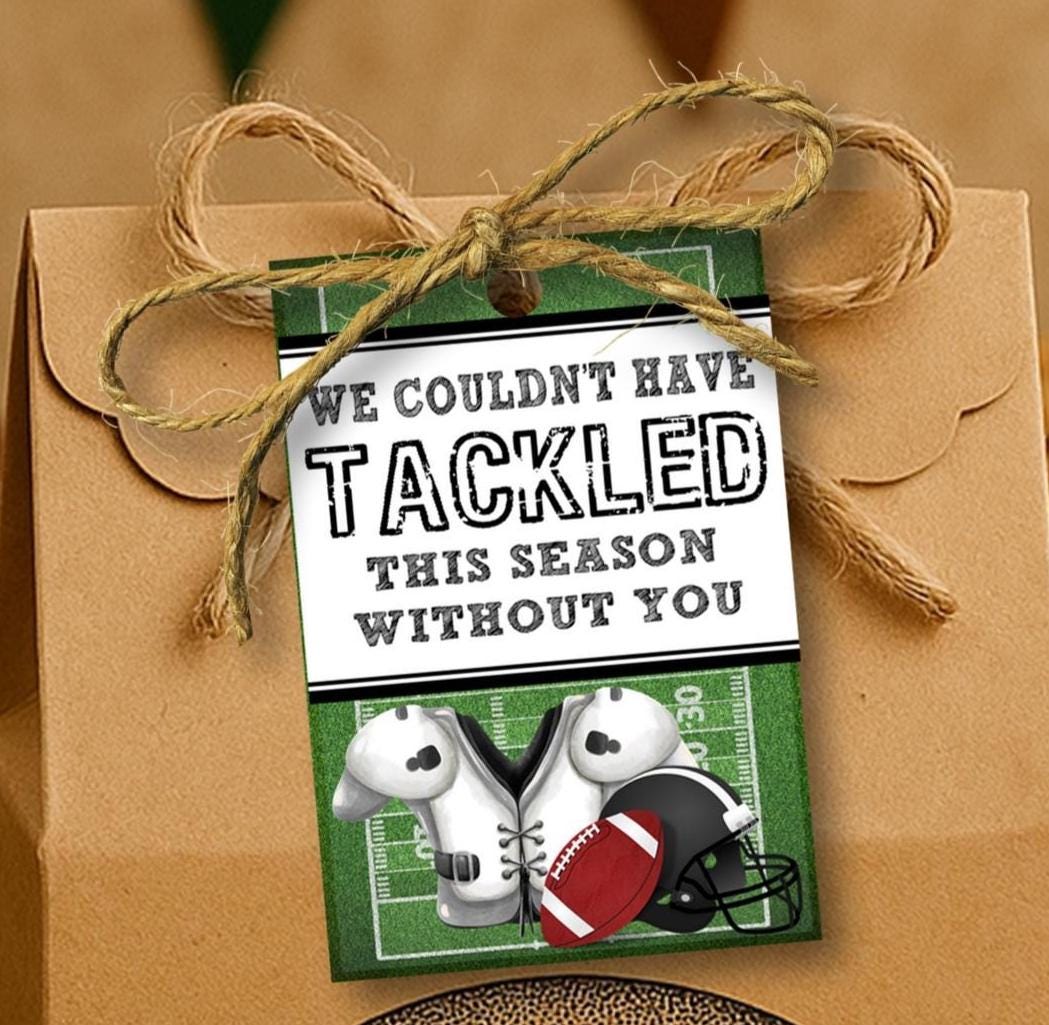 Printable Football Thank You Tags | End of Season Football Tag | Football Thank You Tag | Thank you Coach Tag | End of Season Party