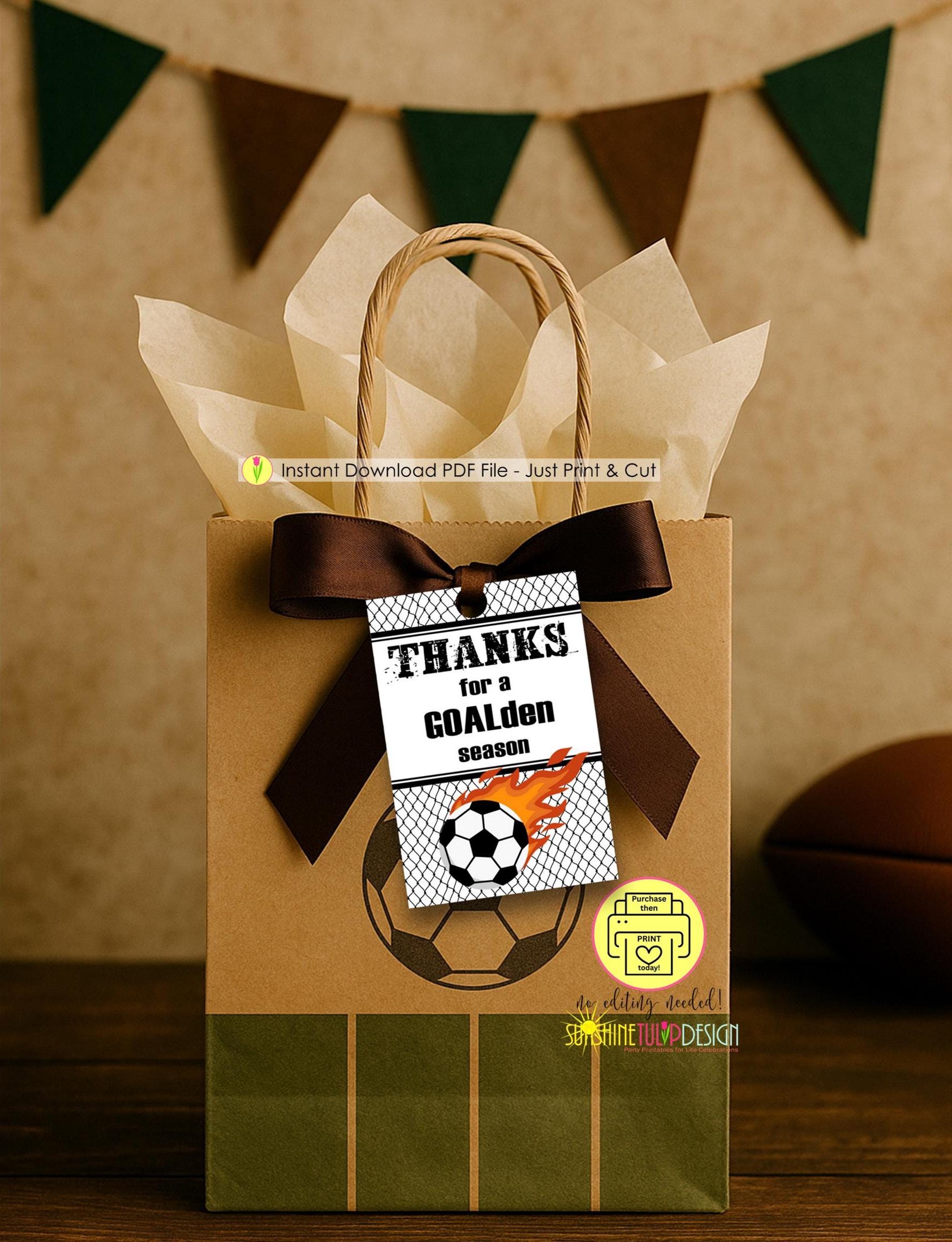 Printable Soccer Thank You Tags | End of Season Soccer Tag | Soccer Thank You Gift Tag | Thank you Coach Tag | End of Season Party