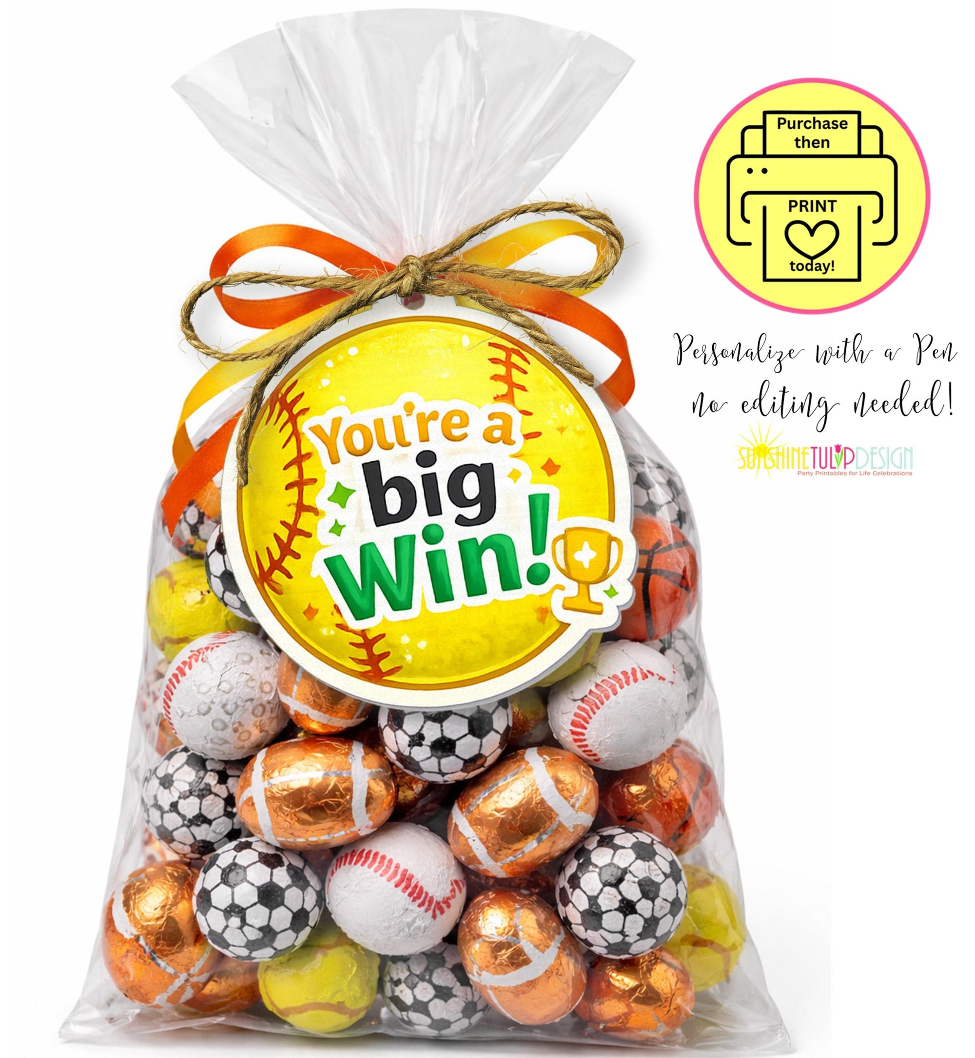 Sports Tag Bundle | Printable Sports Snack Tag | Softball Tennis Volleyball Soccer | Multi Sport Snack Tag | Snack Mom Tag | PDF Download