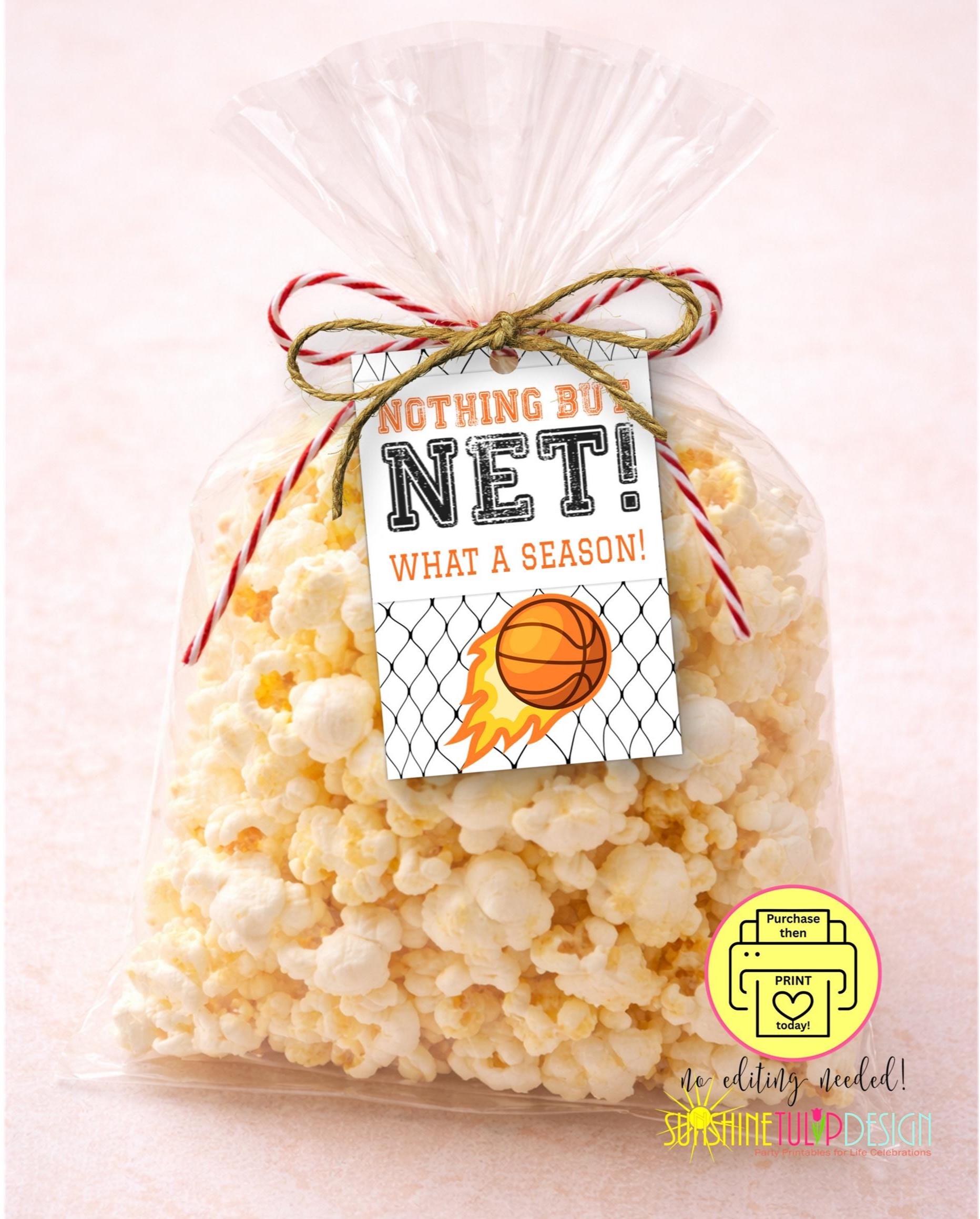 Basketball End of Season Tag | Nothing But Net What a Season | Team Gift Tag Printable | Coach Gift | Basketball Banquet Favor | PDF, JPEG