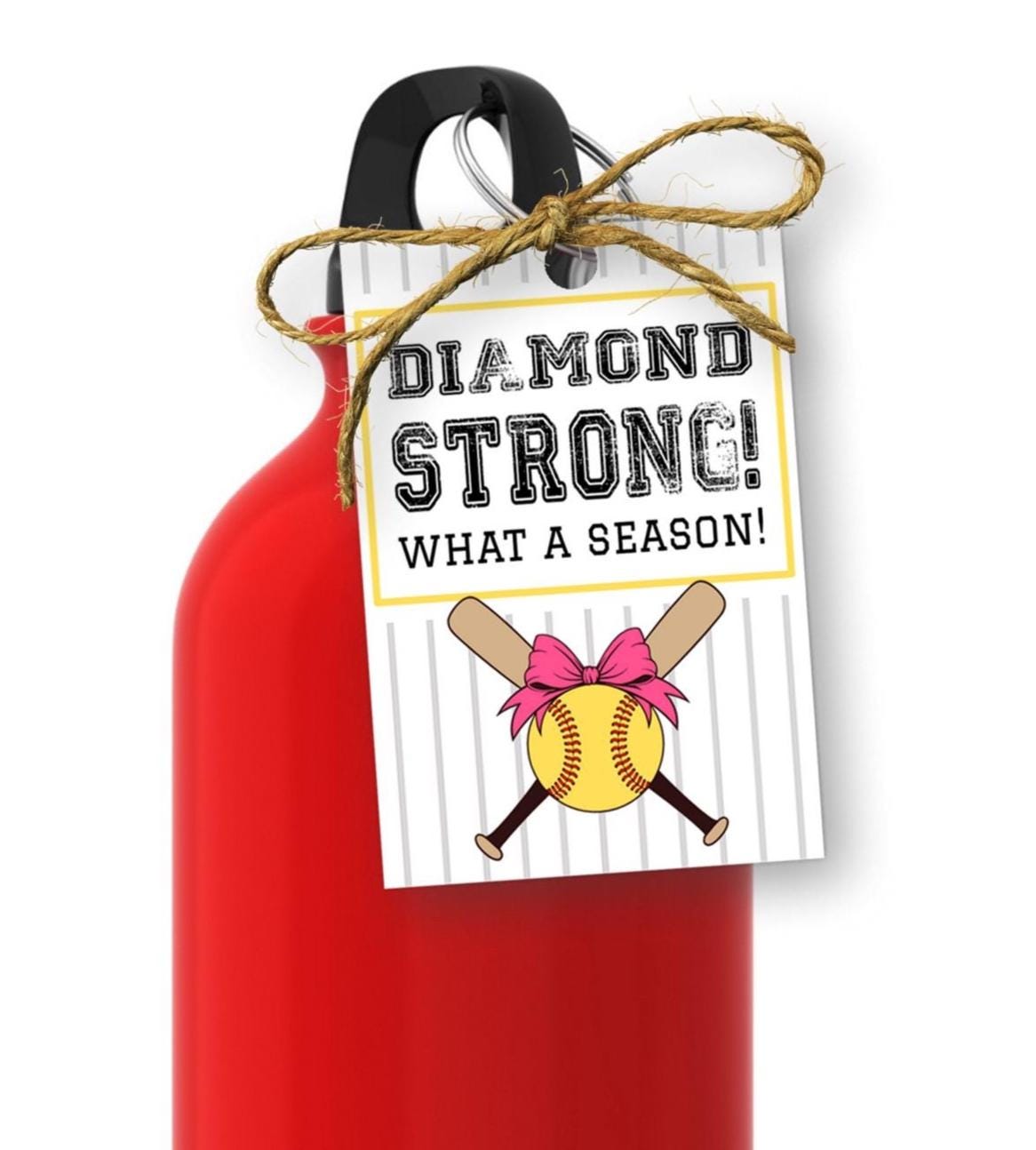 Softball End of Season Tag | Diamond Strong What a Season | Softball Team Gift Tag Coach Gift | Softball Banquet Favor | Softball Printable