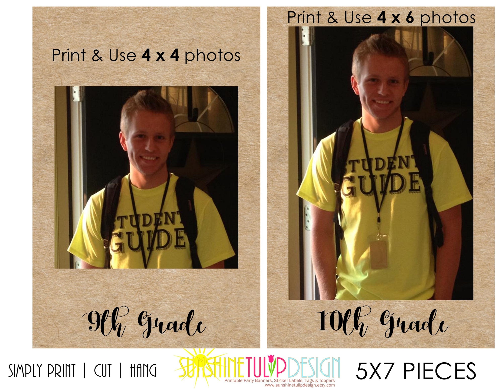 Graduation Banner Printable, Graduation Photo Banner, Printable Photo Graduation Banner, Pre-K through 12 grade, School Years Photo Banner
