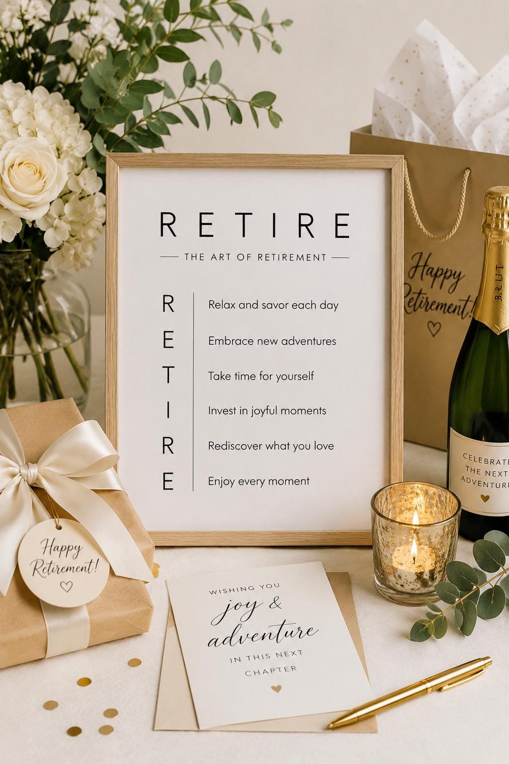 RETIRE The Art of Retirement Printable Sign | Retirement Party Decor | Retirement Gift Printable | Retirement Keepsake | 5x7 & 8x10