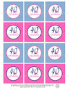 Printable 40th Birthday Cupcake Toppers, Sticker Labels & Party Favor Tags - Sunshinetulipdesign