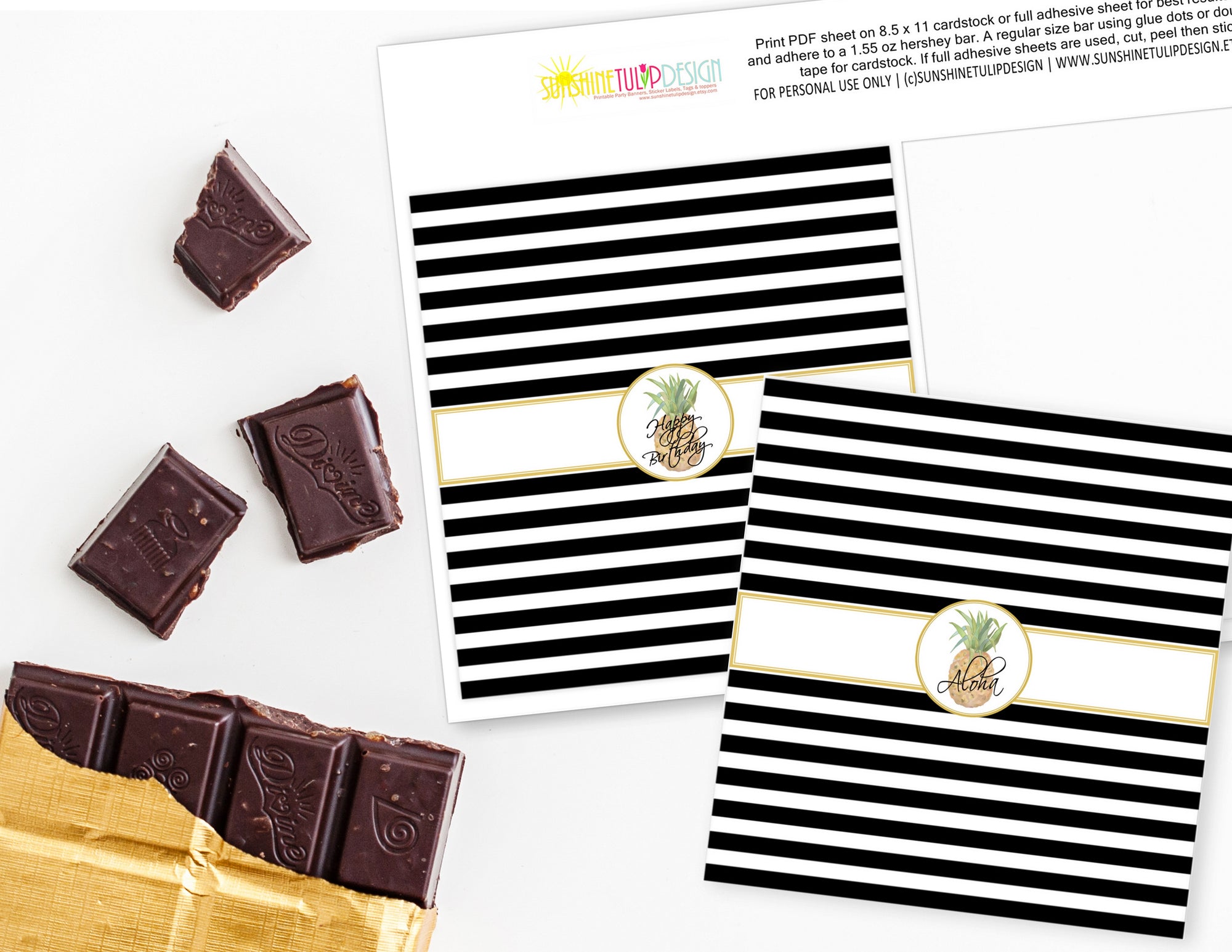 Printable Party Like A Pineapple Birthday Party Package, Aloha Tropical Party Decorations by SUNSHINETULIPDESIGN