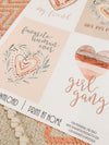 Printable Galentines Collection, Galentines Valentine Cards, Mini Banner, Toppers & Tags by SUNSHINETULIPDESIGN