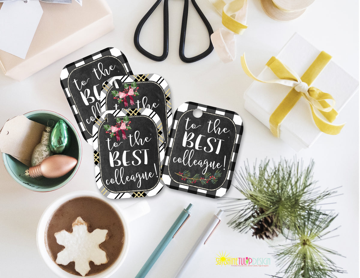 Colleague Appreciation Gift Tags, Coworker Appreciation Gift Tags by SUNSHINETULIPDESIGN