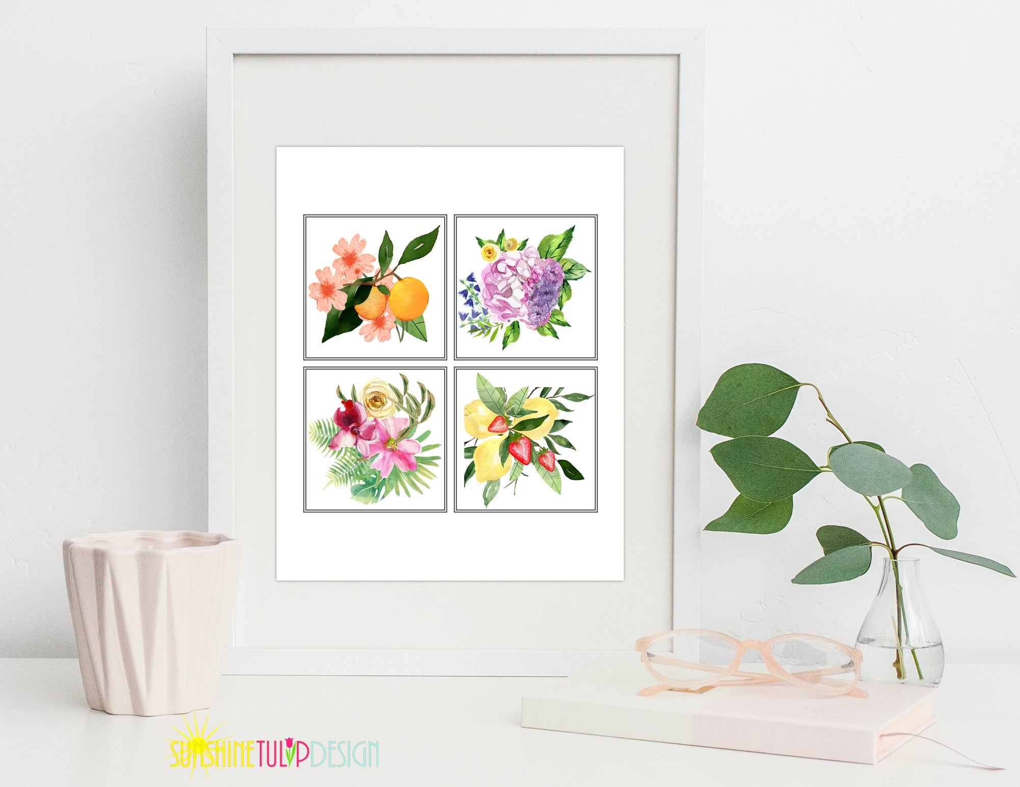 Printable Botanical Print, 8 x 10 Floral Print by SUNSHINETULIPDESIGN