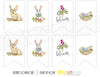 Printable Bunny and Floral Gift Tags, Spring Bunny Mini Banner, Easter Mini Banner and Gift Tags by SUNSHINETULIPDESIGN