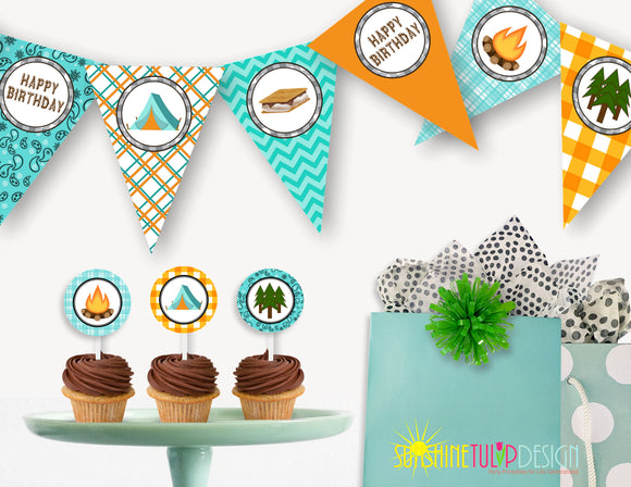 Printable Camping Birthday Party Package