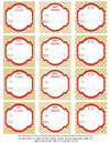 Printable Gold Chevron Christmas Gift Tags, Christmas Labels, Red and Gold Christmas Tags - Sunshinetulipdesign - 2