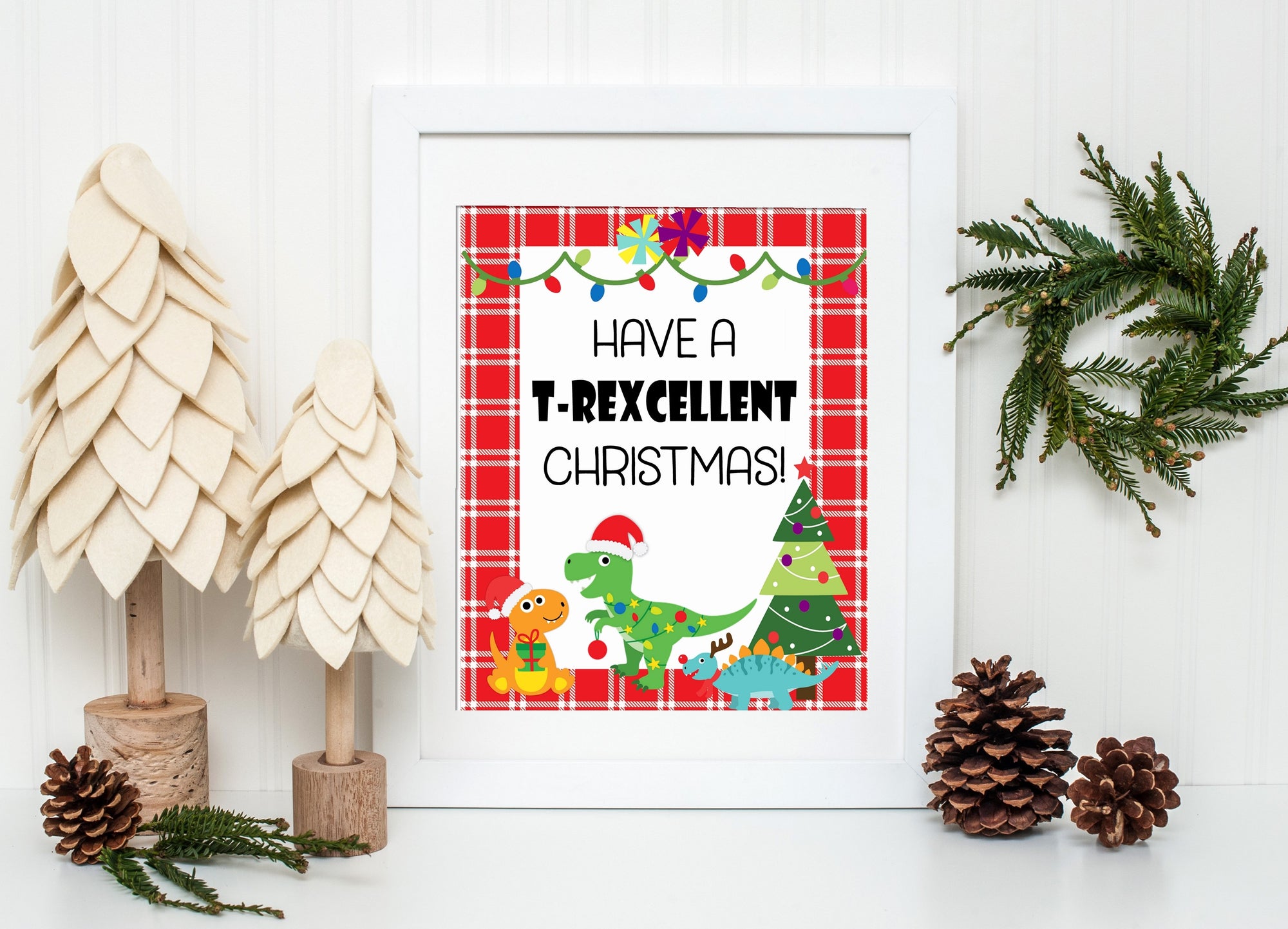 Printable Dinomite Christmas Collection, Printable Dinosaur Christmas Party Package,