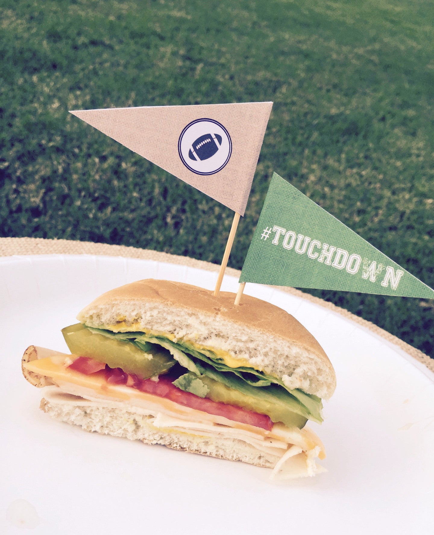 Printable Football Pennant Picks, Football Tailgate Toppers, Football Birthday Picks & Toppers by Sunshinetulipdesign - Sunshinetulipdesign - 1