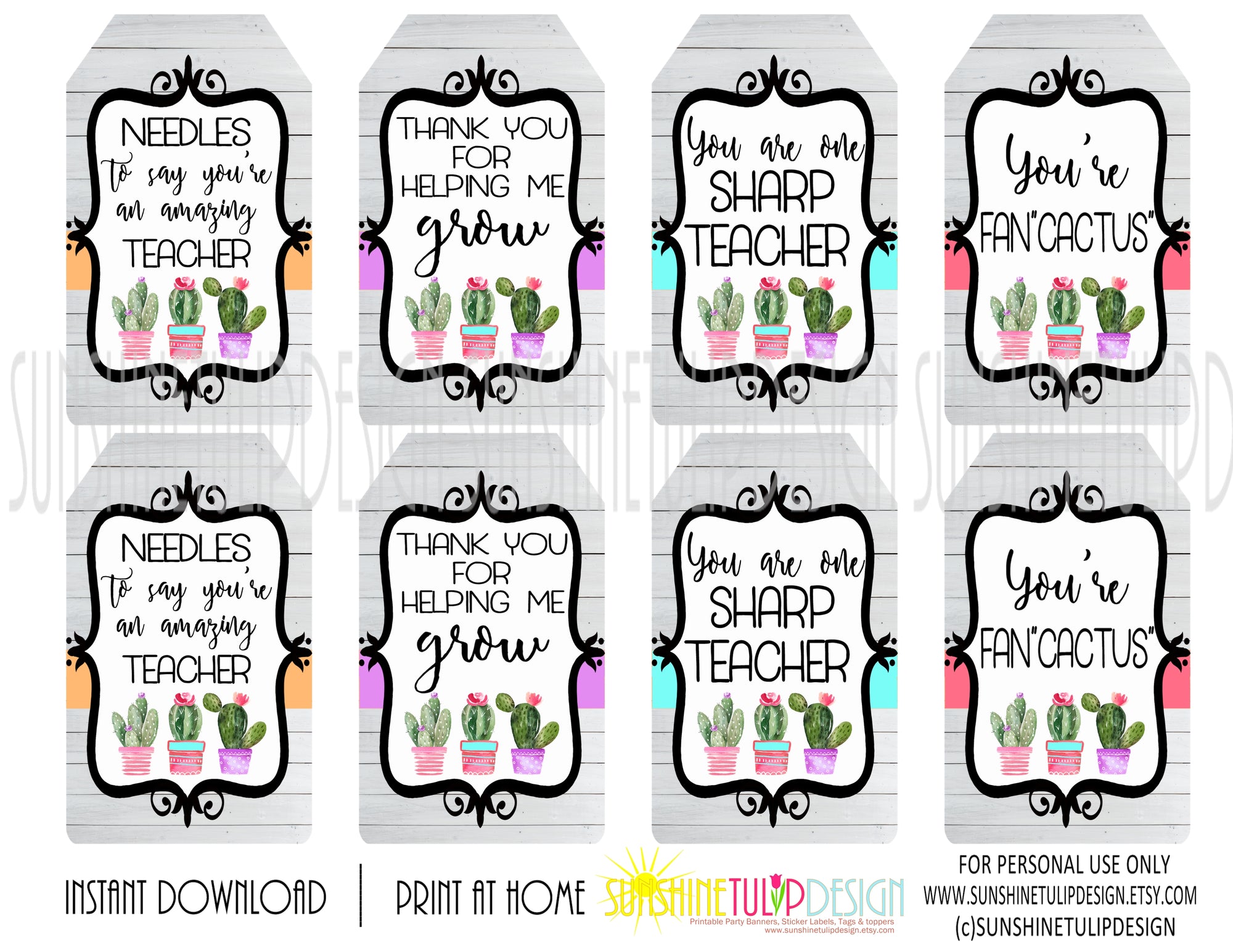 Teacher Appreciation Back To School Gift Tag