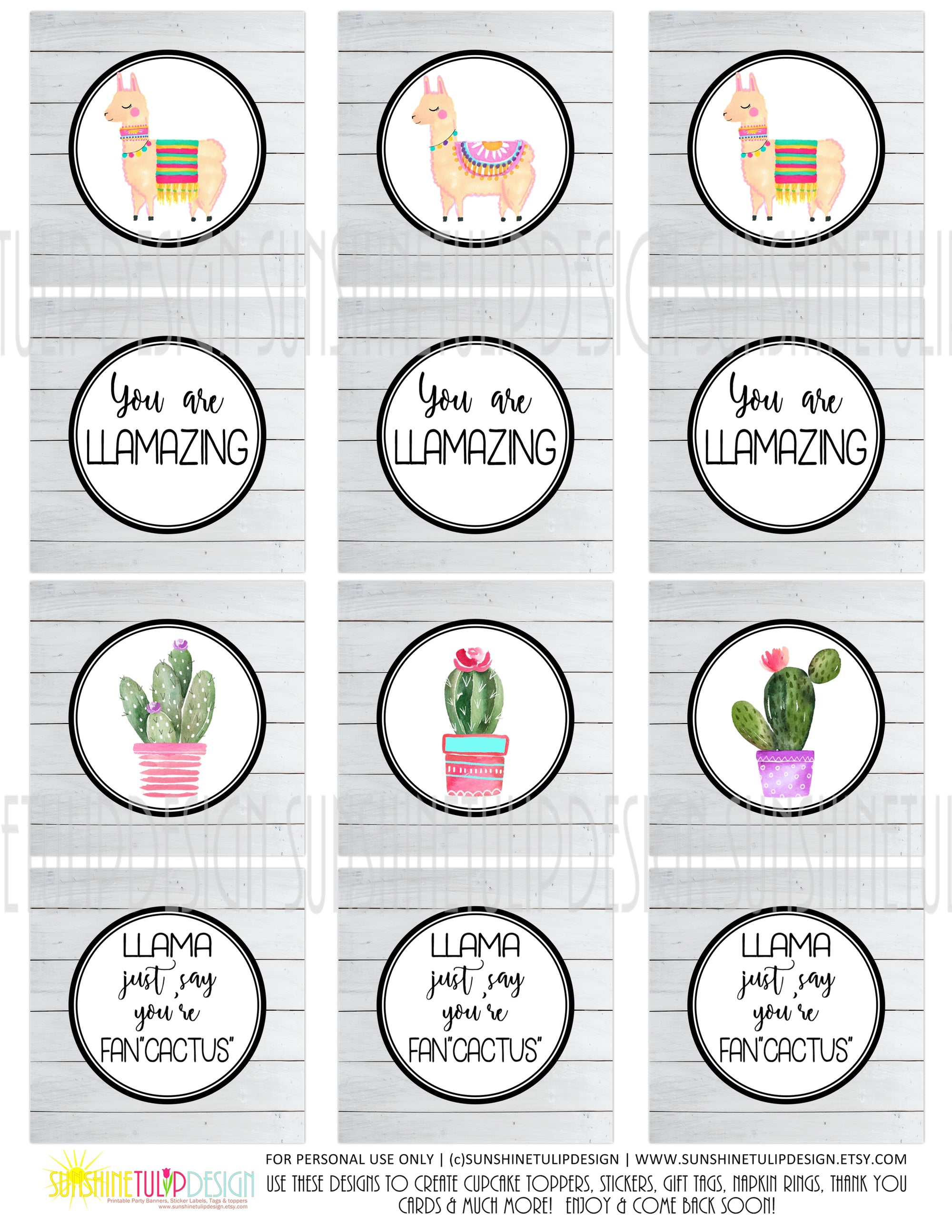 Teacher Appreciation Back To School Party Cupcake Toppers and Tags