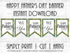 Printable Happy Father's Day Banner, Printable Plaid Fathers Day Party Banner by SUNSHINETULIPDESIGN