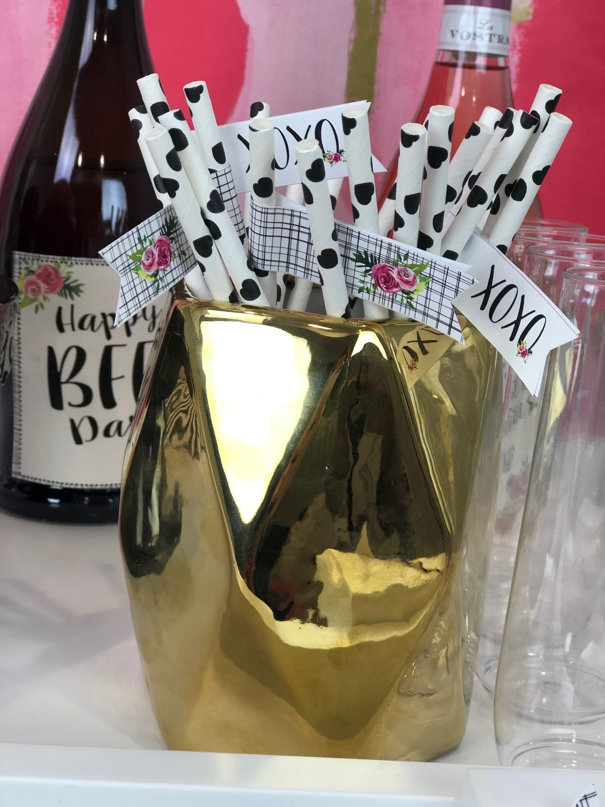 Printable Besties, Bites & Bubbly Galentines Collection, Printable Valentines Decorations, Printable Galentines Party by SUNSHINETULIPDESIGN