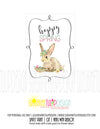 Printable Bunny Spring Art, Wall Sign, Easter Wall Decor by SUNSHINETULIPDESIGN