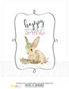 Printable Bunny Spring Art, Wall Sign, Easter Wall Decor by SUNSHINETULIPDESIGN