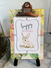 Printable Bunny Spring Art, Wall Sign, Easter Wall Decor by SUNSHINETULIPDESIGN