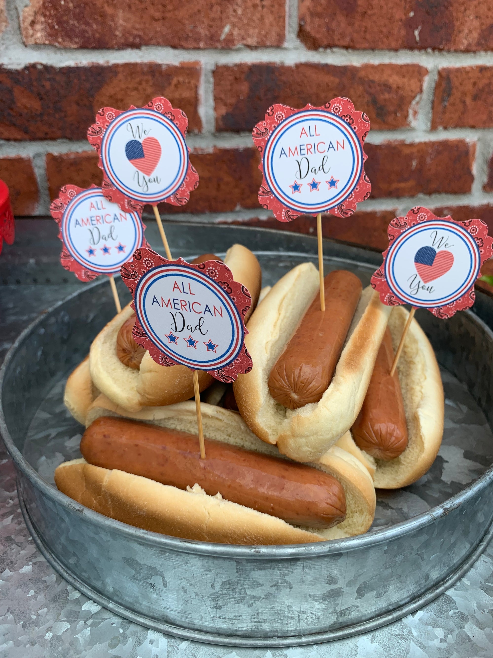 Fathers Day printable toppers for BBQ