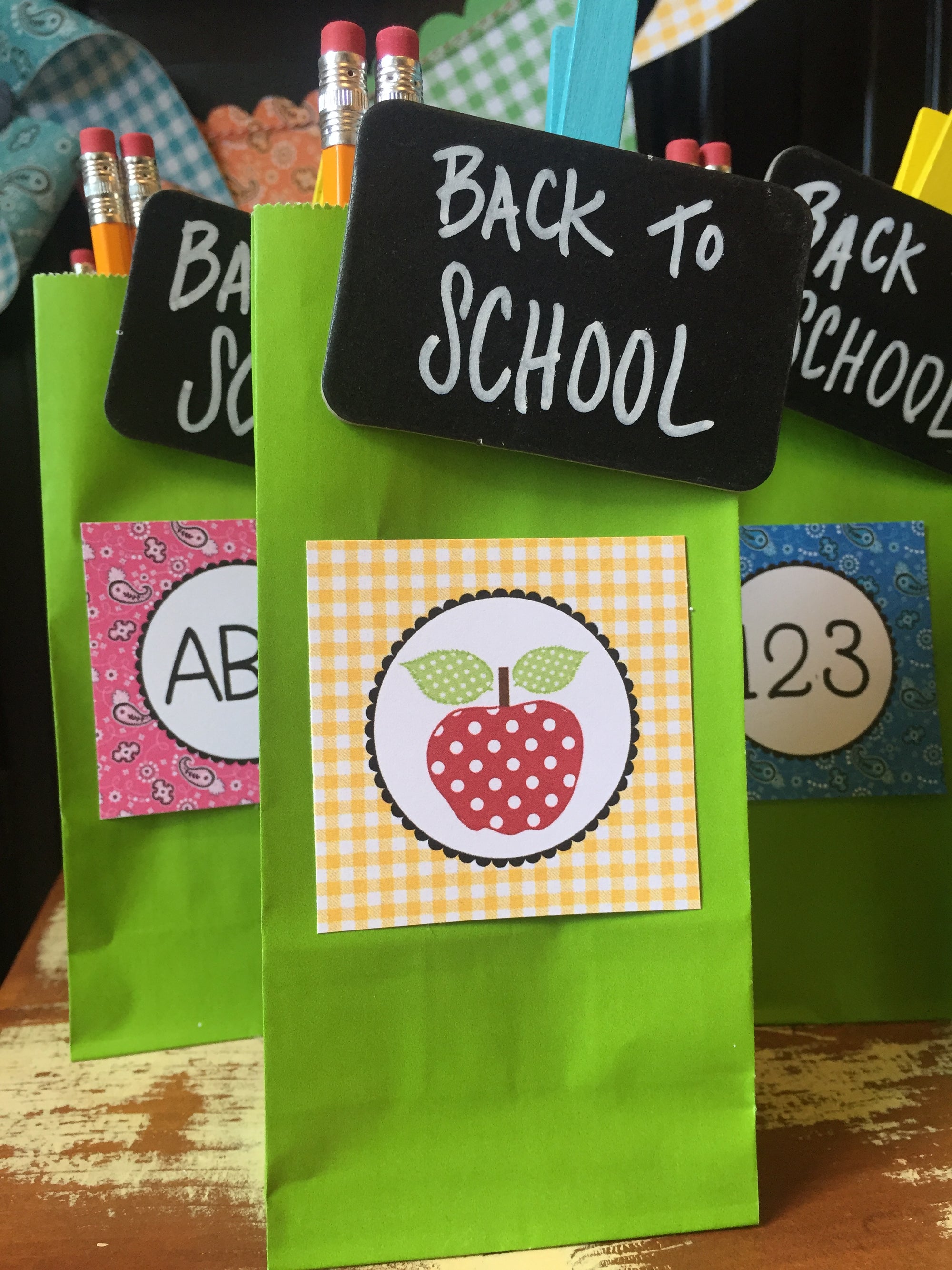 Printable Back To School Party, Printable Plaid and Paisley Collection by SUNSHINETULIPDESIGN