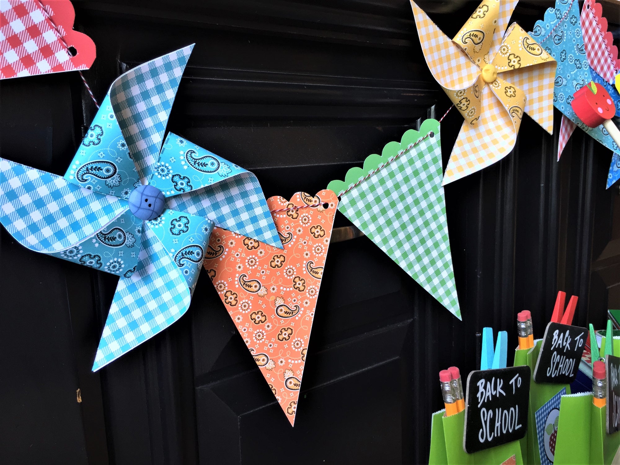 Printable Back To School Party, Printable Plaid and Paisley Collection by SUNSHINETULIPDESIGN