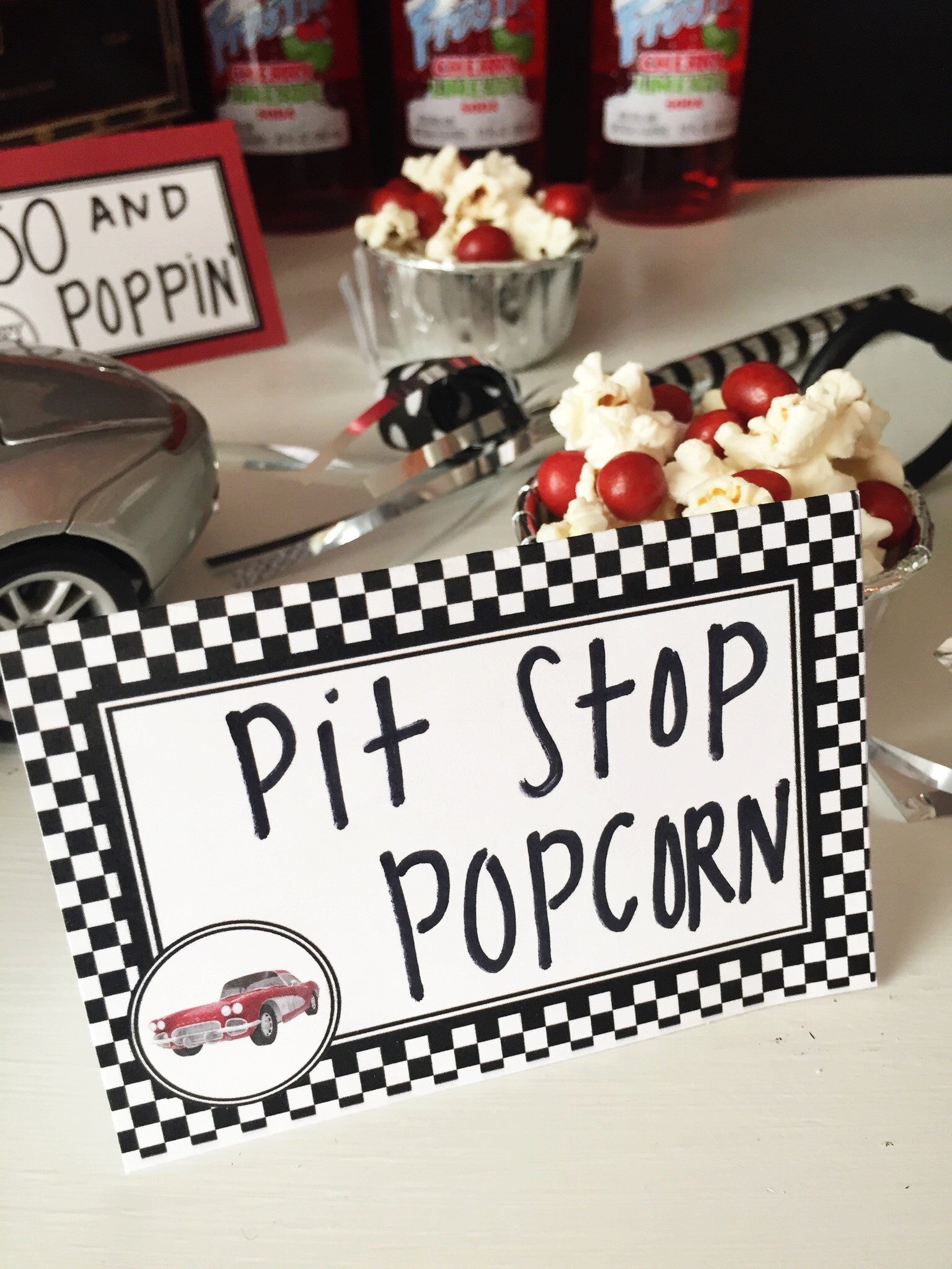 Printable 50th Birthday Party Package, 50th Fast Cars Party Decorations by SUNSHINETULIPDESIGN