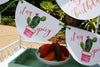 cactus birthday banner
