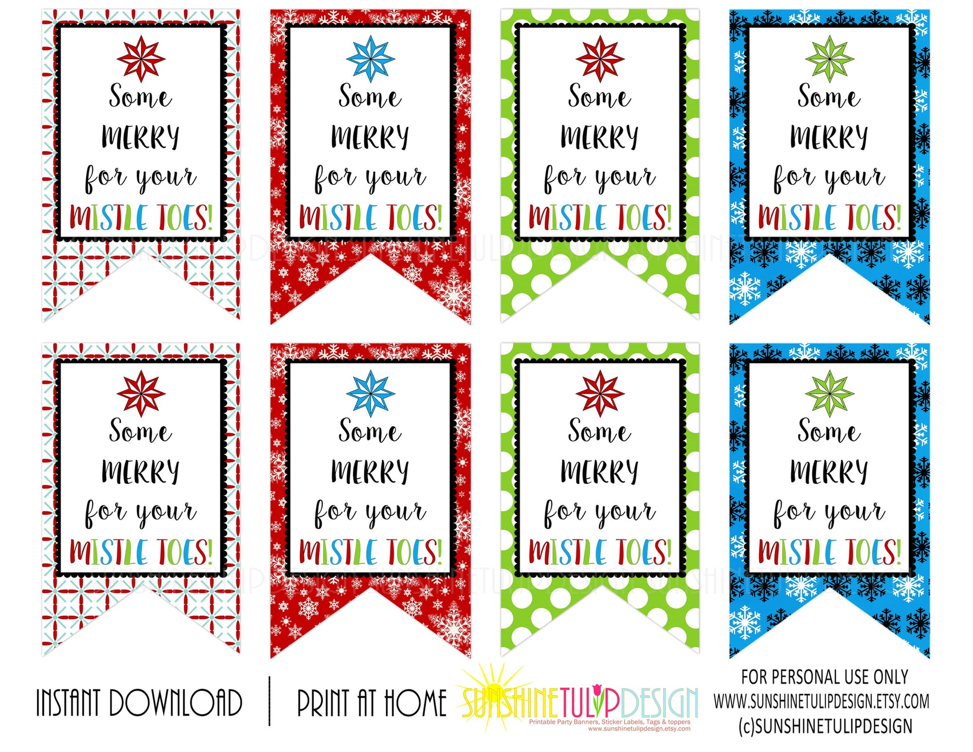 Printable Teacher Appreciation tags, For Your Mistletoes Gift Tags, Nail Polish Gift Tags - Sunshinetulipdesign