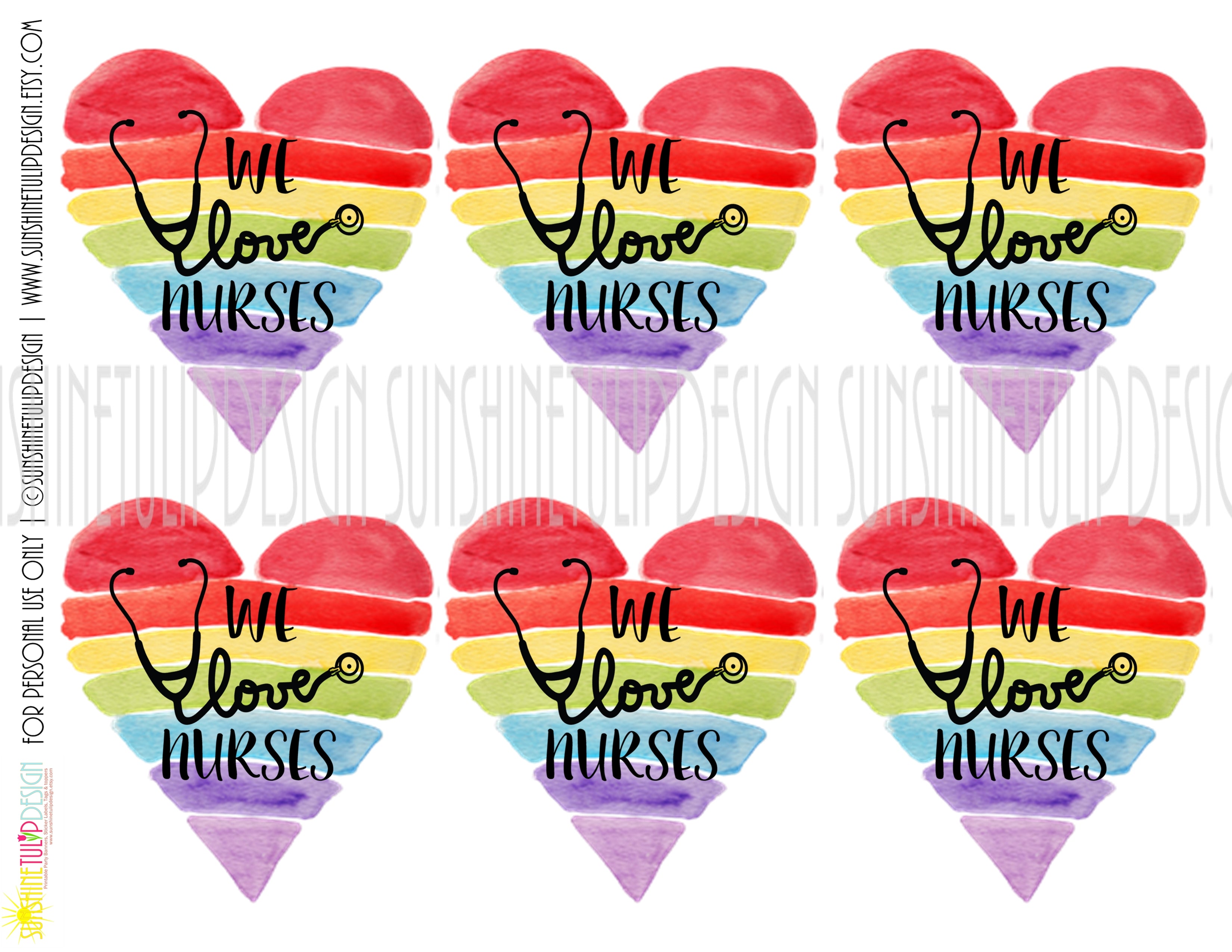 Printable Rainbow Party Package, Printable Rainbow Party Decorations, -  Sunshinetulipdesign