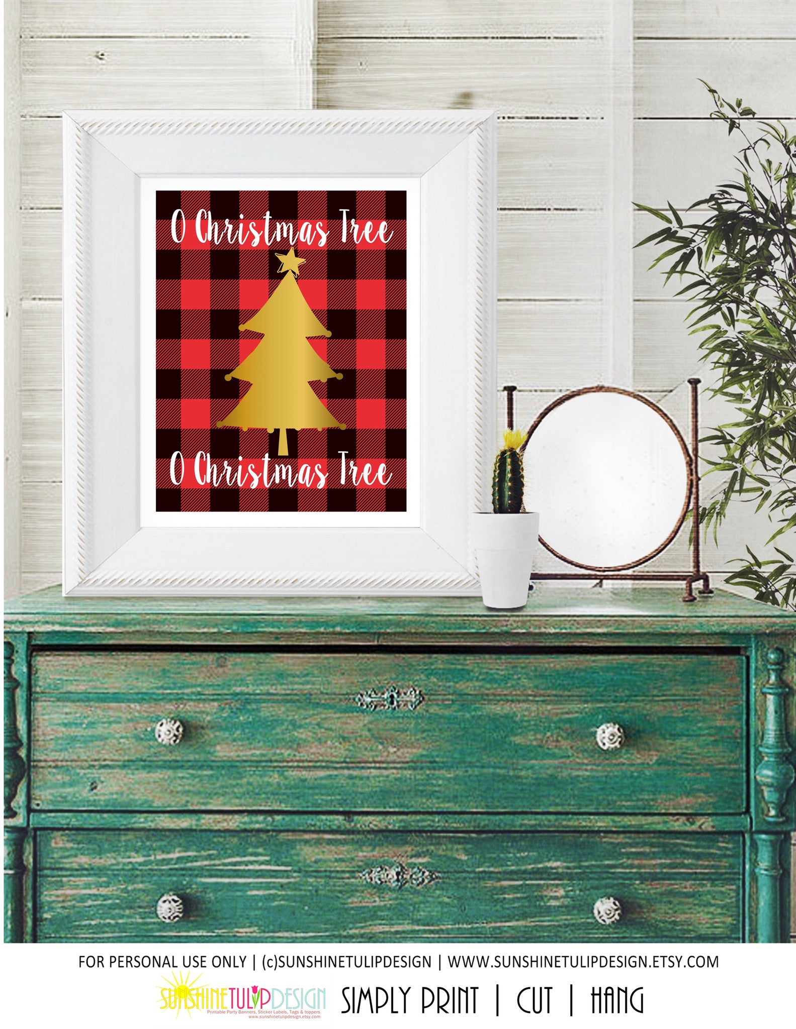 Printable Christmas Wall Decor, Christmas Print Art, Buffalo Plaid Chr - Sunshinetulipdesign printable-christmas-wall-decor-christmas-print-art-buffalo-plaid-chr-sunshinetulipdesign