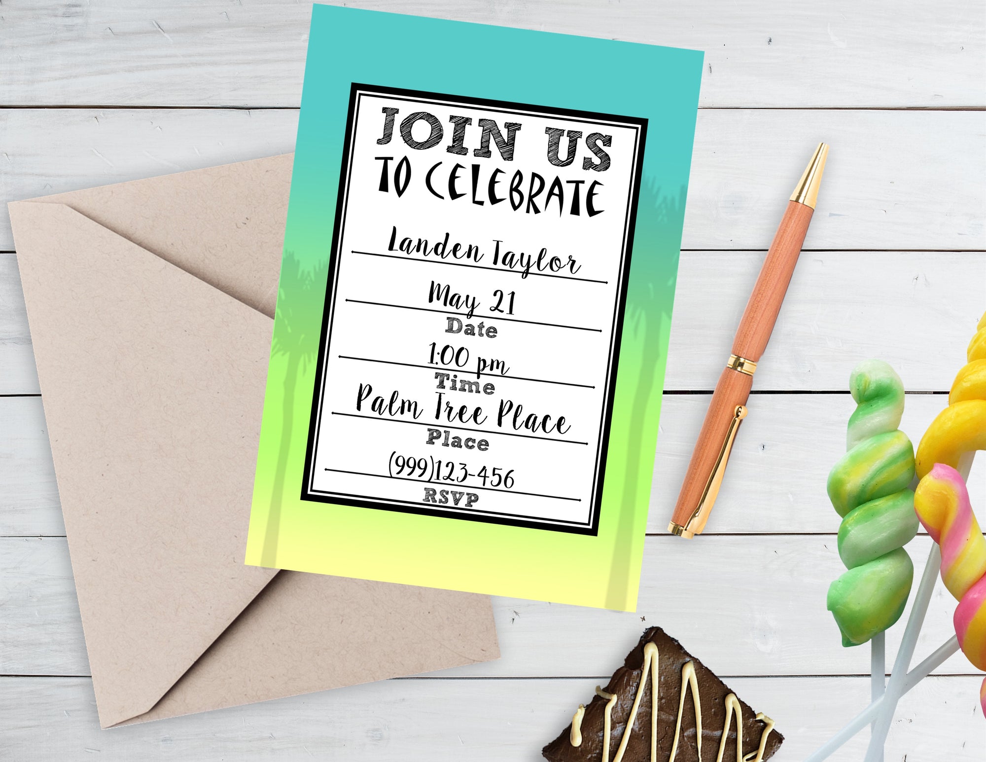 Printable 18th Birthday Party Collection, Printable Ombre Party Decorations by SUNSHINETULIPDESIGN