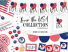Printable 4th of July Decorations, Printable Patriotic Party Decorations, Printable Memorial Day Decorations by SUNSHINETULIPDESIGN